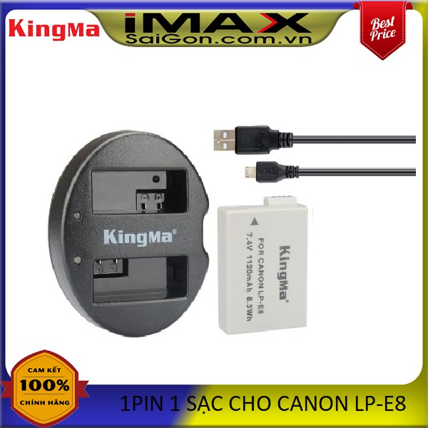 PIN SẠC MÁY ẢNH KINGMA LP-E8