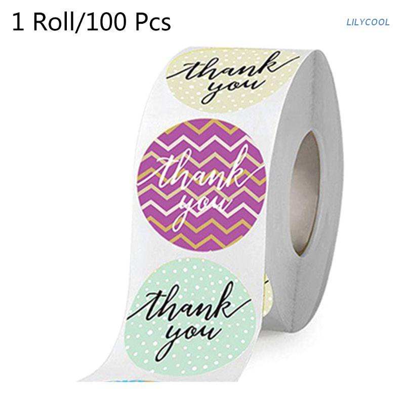 Set 100 Sticker Dán Hình Chữ Thank You 8 Kiểu Dùng Để Trang Trí Tiệc Cưới / Cửa Hàng