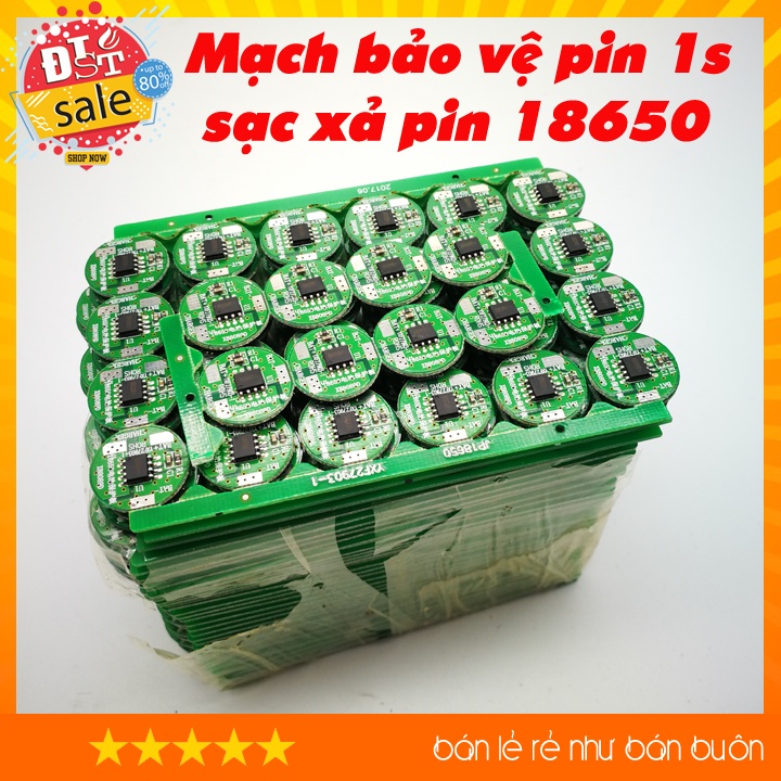 Mạch bảo vệ pin 1s, sạc pin 18650 - Hình tròn