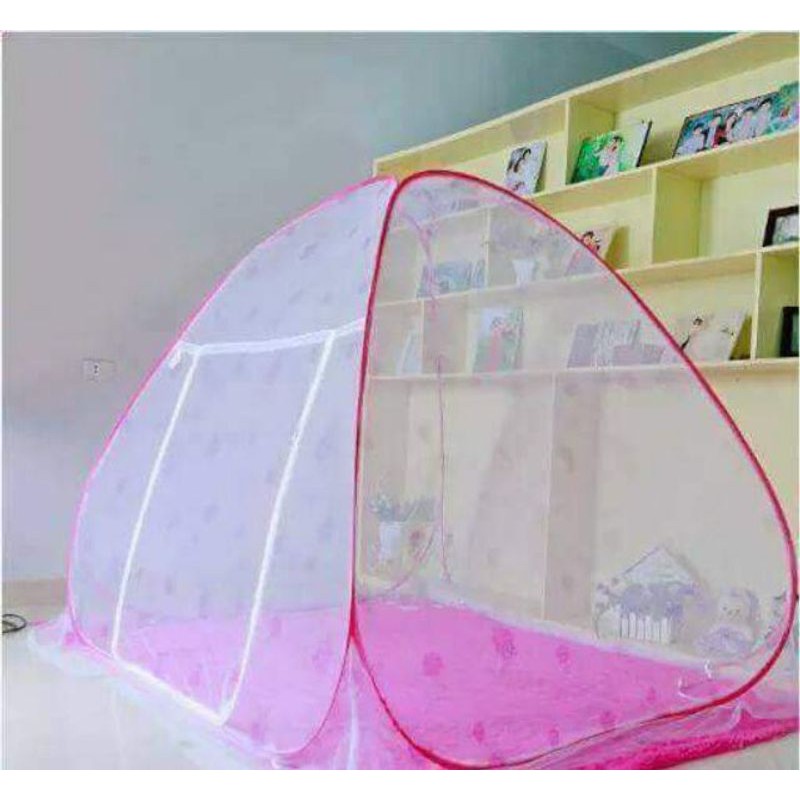 [FREESHIP] MÙNG CHỤP HOA VĂN XẾP GỌN (1m8, 2m2, EM BÉ)