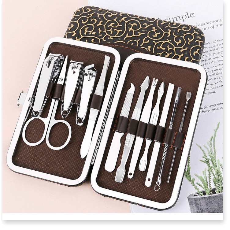 Bộ bấm móng tay đa năng 12 món – Bộ kìm cắt móng tay 12 món