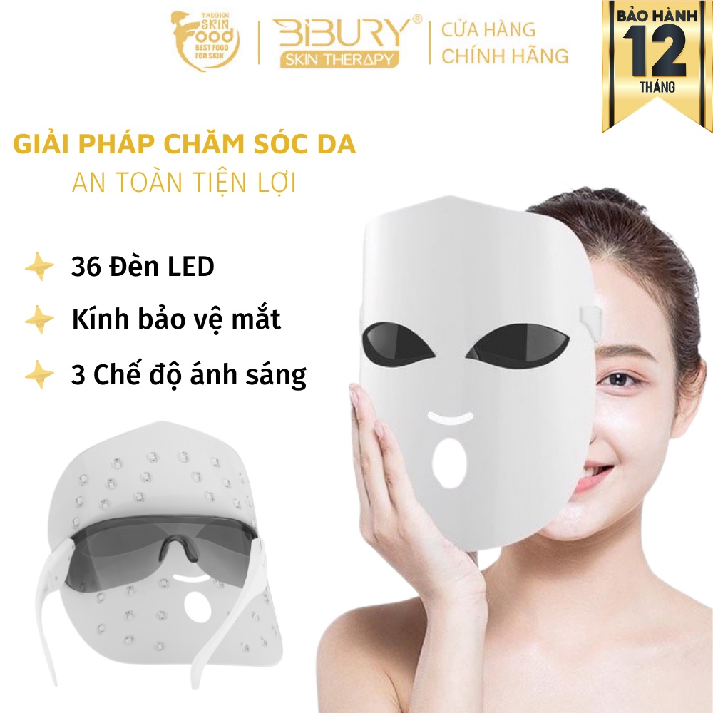 Mặt Nạ Ánh Sáng Dưỡng Trắng, Hỗ Trợ Giảm Mụn, Chống Lão Hóa Da Bibury Skin Therapy