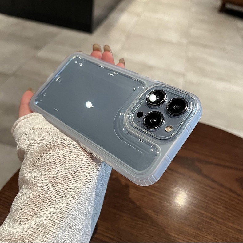 Ốp Điện Thoại iPhone 14 13 12 Pro max case ốp lưng điện thoại i phone 14 pm TPU Mềm Có Túi Khí Chống Sốc Màu Tím Cho iphone 14 11 promax