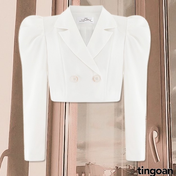 Áo vest crop vai bồng trắng SOFT GLAM VEST/WH tingoan SG