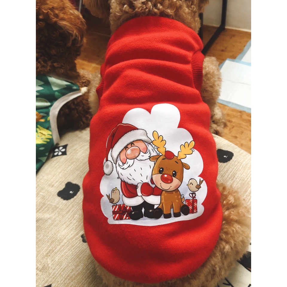 Áo cho chó mèo size từ 300gr đến 26 kí siêu rẻ giáng sinh - noel - thu đông mới nhất năm chất liệu nỉ