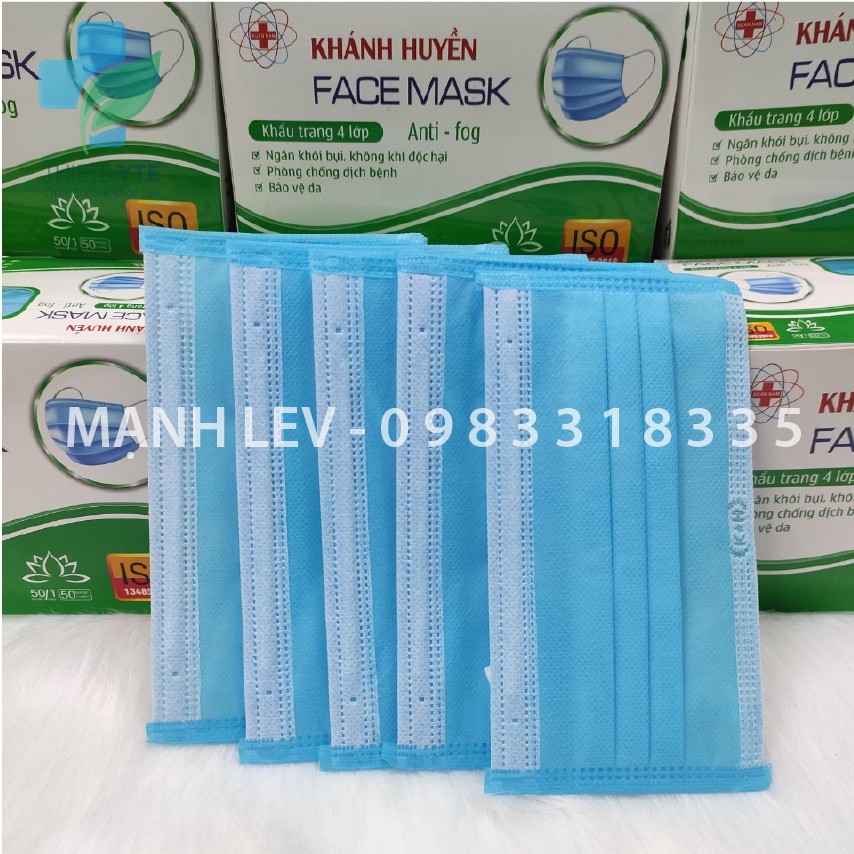 Khẩu trang y tế 4 lớp nhiều hãng ( 50 cái/ Hộp) - Lọc bụi, Kháng khuẩn kiểm định tiêu chuẩn Bộ Y tế