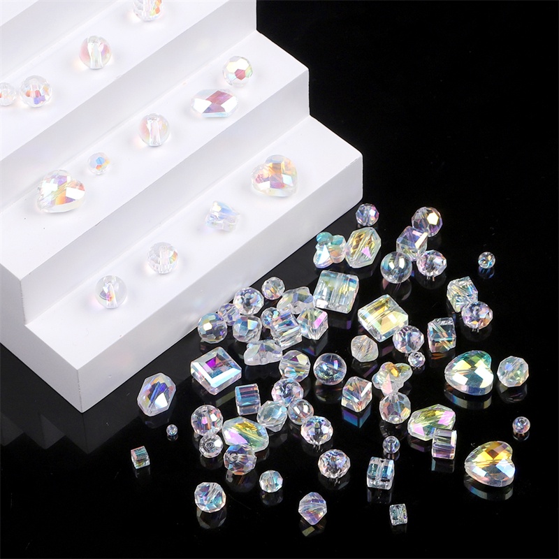 Hạt Pha Lê Hình Vuông / Tròn / Bướm / Trái Tim / Trái Tim Dùng Làm Trang Sức Thủ Công