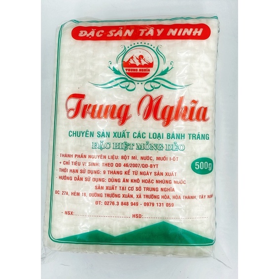 Bánh Tráng Trắng Vuông TRUNG NGHĨA