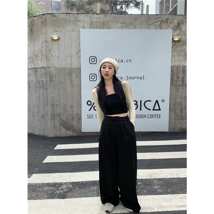 Áo cardigan SUXI dệt kim dài tay màu trơn phong cách Hàn Quốc mới