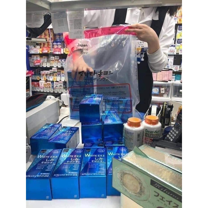 Viên Uống Trắng Da White EX II 270 Viên  Nhật Bản giúp da trắng sáng, mờ thâm nám, tàn nhang, chống lão hóa