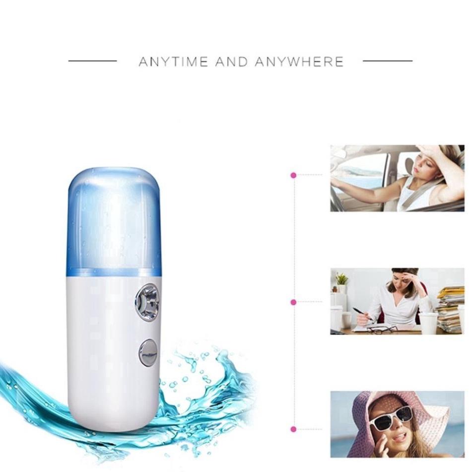 Máy phun sương Nano Mini Cầm Tay Làm Mát Cấp Ẩm cho da