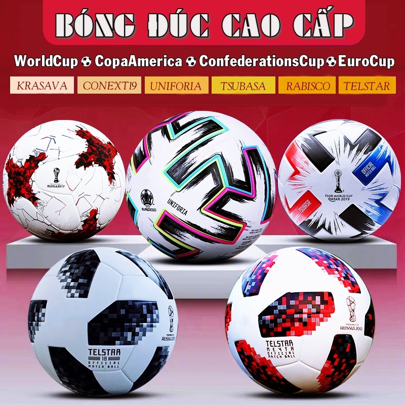 Bóng Đá Uniforia Euro Cup 2021 Size 4 5 Phù Hợp Sân Cỏ Nhân Tạo Và Sân Cỏ Tự Nhiên (Bóng Đúc Da PU Cao Cấp)