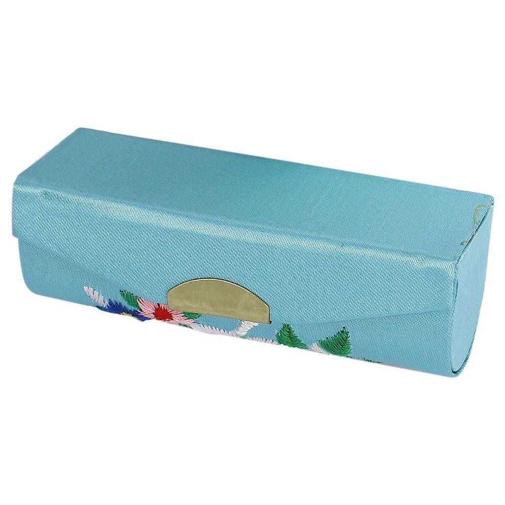 Hộp Đựng Son Môi Bằng Lụa Satin Kèm Gương Họa Tiết Hoa Cổ Điển Ốp