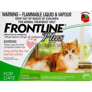 Nhỏ gáy trị rận Frontline Plus cho mèo