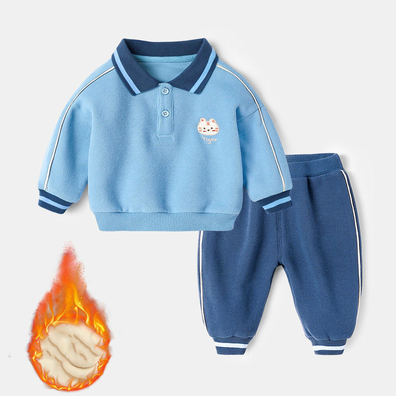 Bộ Quần Áo Sweater Ấm Áp Cho Bé Trai Và Gái