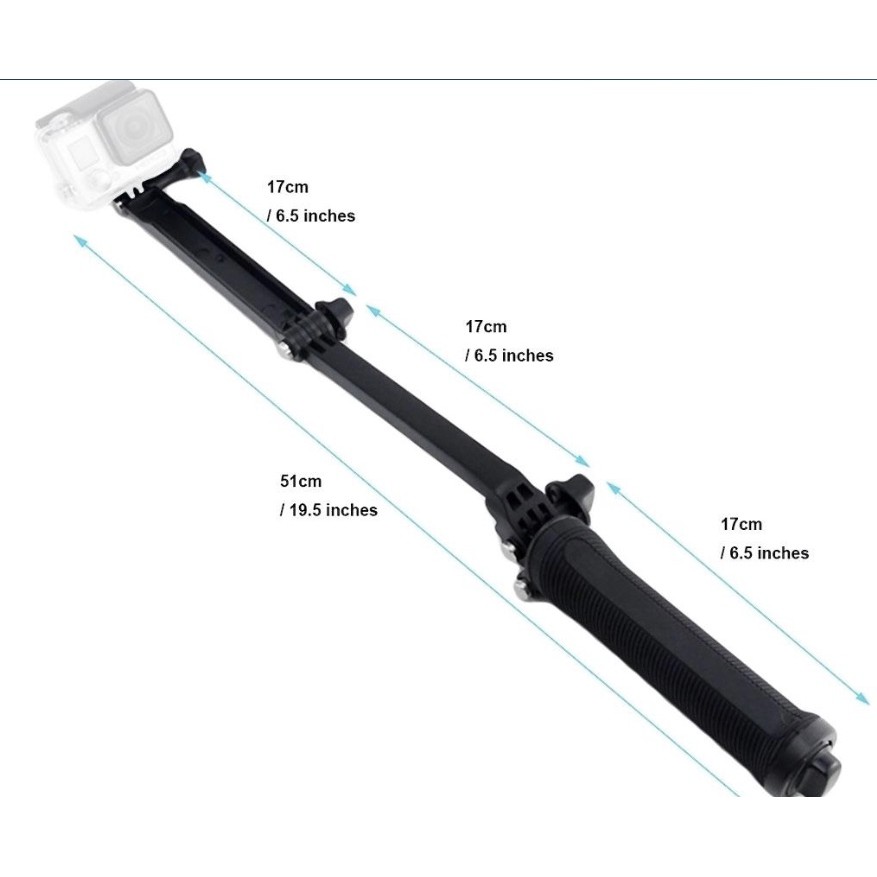 gậy selfie camera hành trình, gậy 3 way monopod dành cho gopro, Sjcam, Eken, Xiaomi và các loại camera hành trình | BigBuy360 - bigbuy360.vn