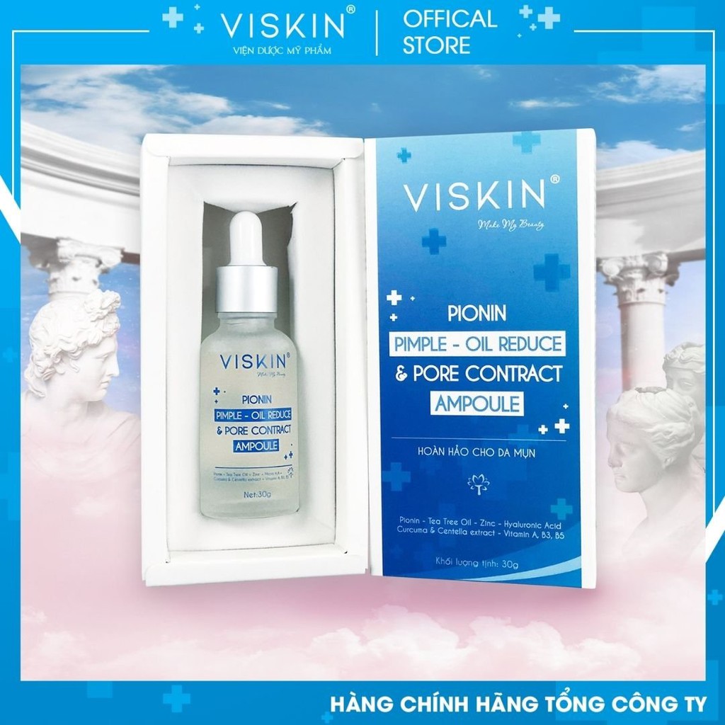 [CHÍNH HÃNG] SIÊU TINH CHẤT PIONIN GIẢM MỤN - NHỜN & SE KHÍT LỖ CHÂN LÔNG VISKIN