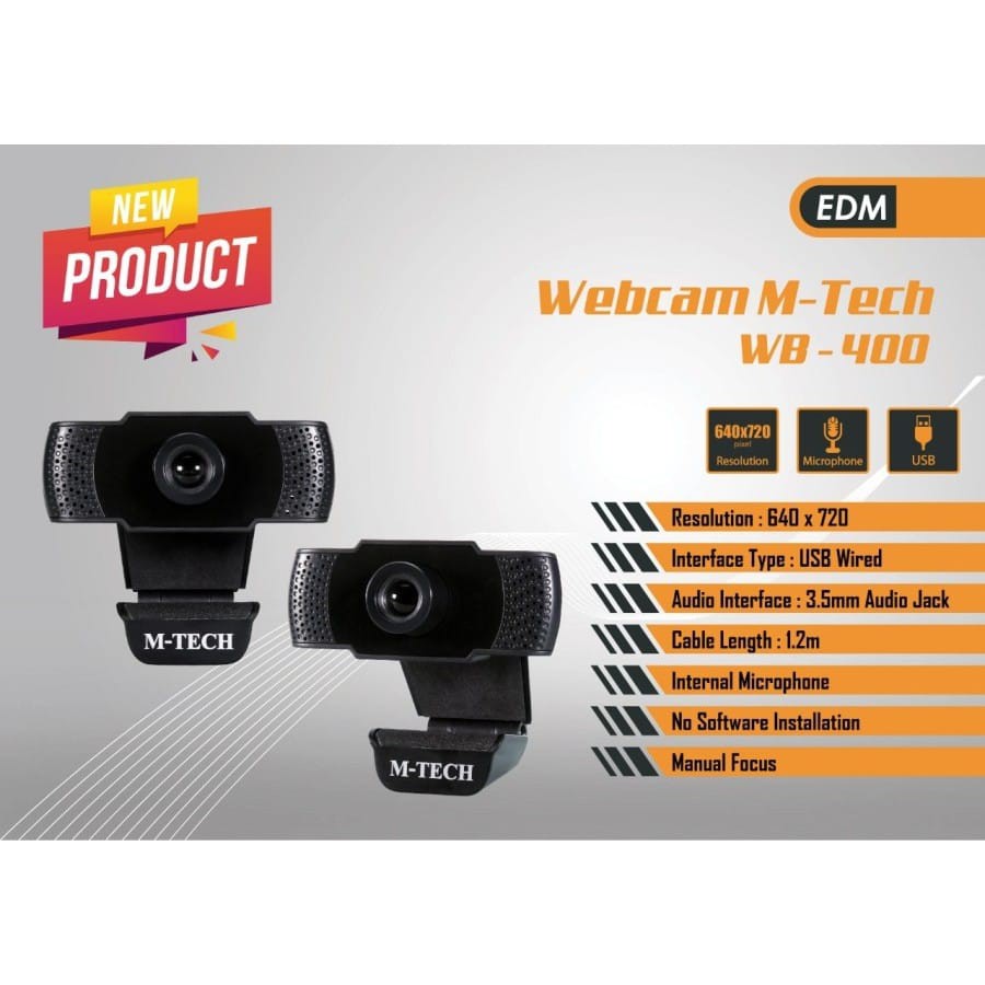 Webcam M-tech 720p Usb Mic Wb-400 - Cho Pc Wb400 | BigBuy360 - bigbuy360.vn