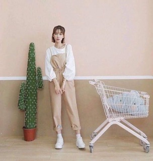 Set yếm kaki kèm áo