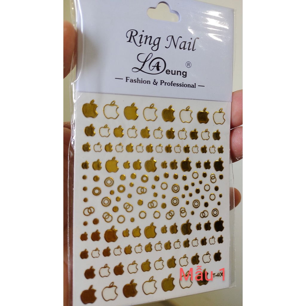 Miếng dán móng tay 3D nail sticker chủ đề họa tiết các thương hiệu nổi tiếng 10 mẫu