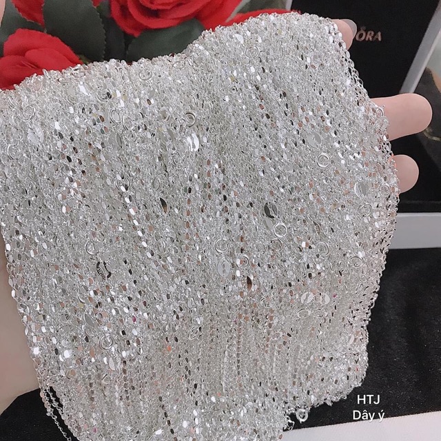 DÂY CHUYỀN MẶT ĐÁ SANG CHẢNH CHO NỮ - DÂY CHUYỀN BẠC Ý S925