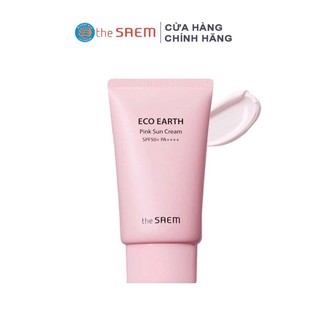 Kem Chống Nắng The Saem Eco Earth Power Pink Sun Cream SPF 50+/PA++++