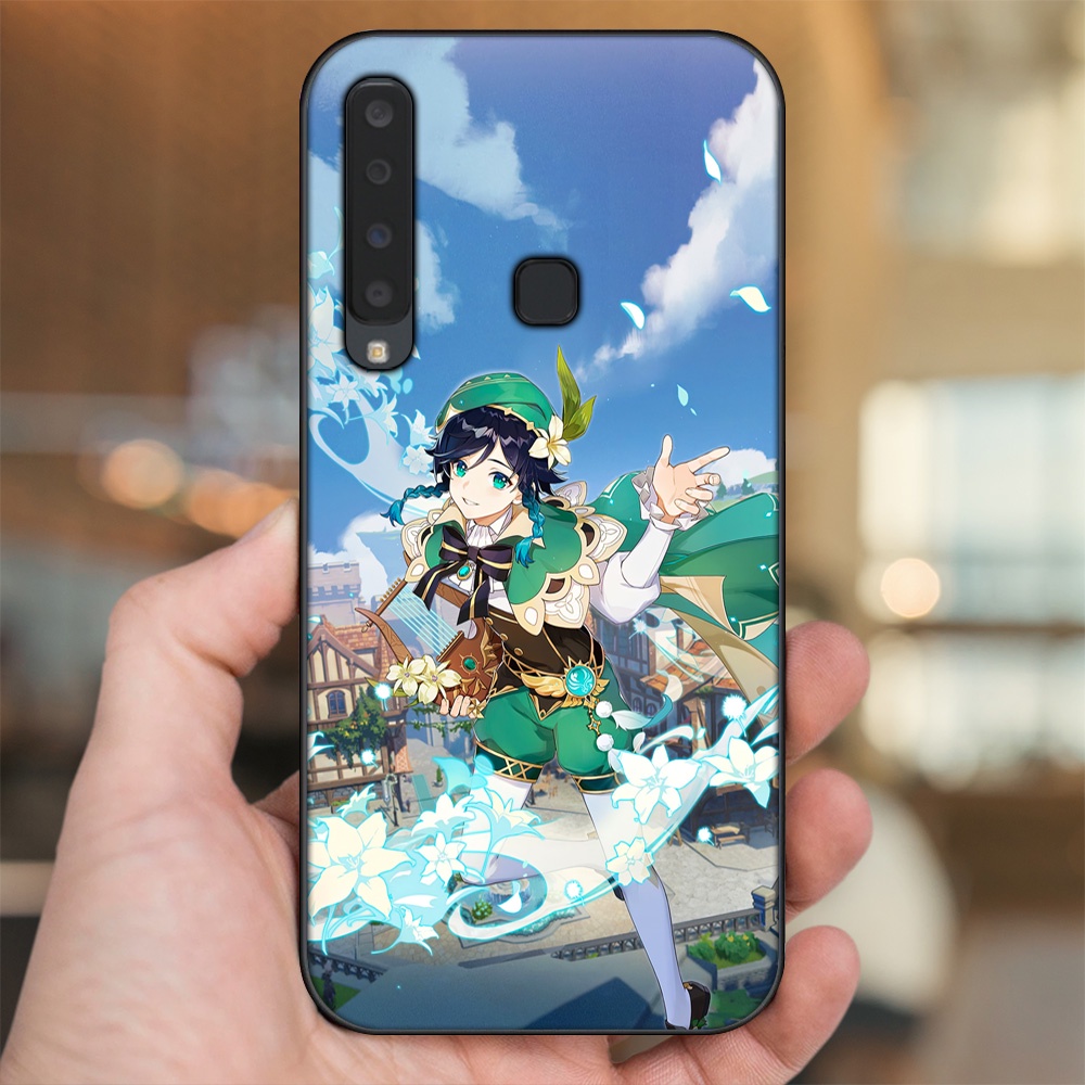 Ốp lưng Samsung A9 2018 viền đen in hình Venti Genshin Impact