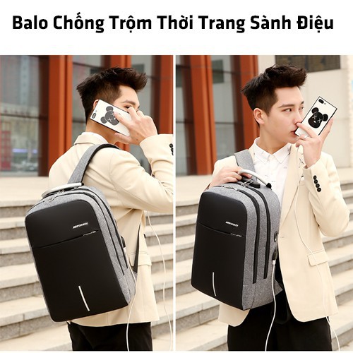 Balo Laptop Chống Trộm, Túi Cặp Đựng Laptop 15.6 inch Chống Sốc Cho Dân Văn Phòng Đi Làm HD Shop