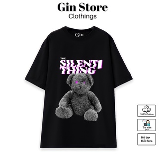 [freeship] Áo thun Gấu mắt tím thun cotton 2 chiều co giãn 2 màu Đen và Trắng - unisex nam nữ