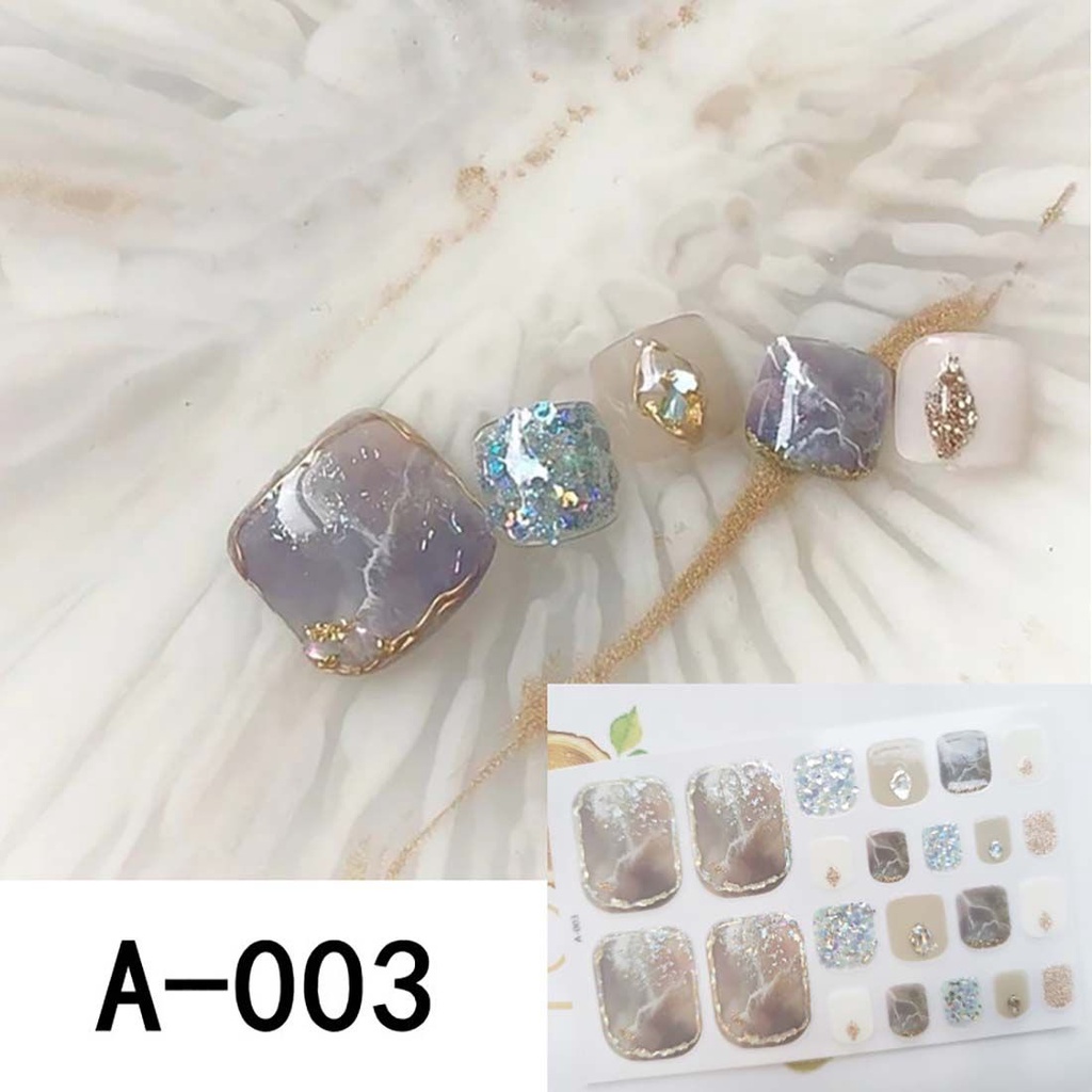 Miếng Dán Móng Tay / Chân Giả Trong Suốt Họa Tiết Hoa Anh Đào 3D Xinh Xắn