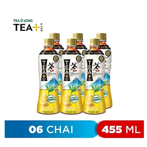 1 lốc trà olong Tea+ Vị Chanh 455ml