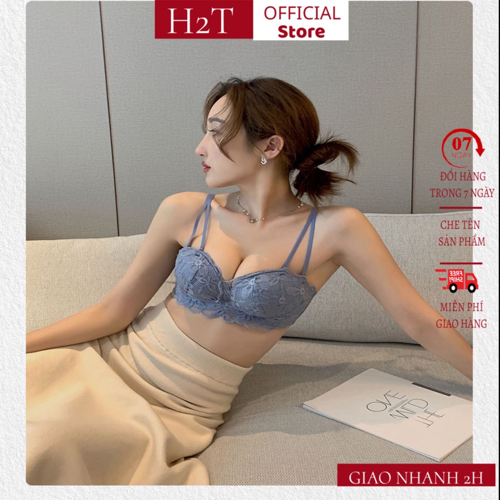 Áo lót nữ ren hoa nâng ngực gợi cảm, không gọng đệm bàn tay sexy quyến rũ H2T
