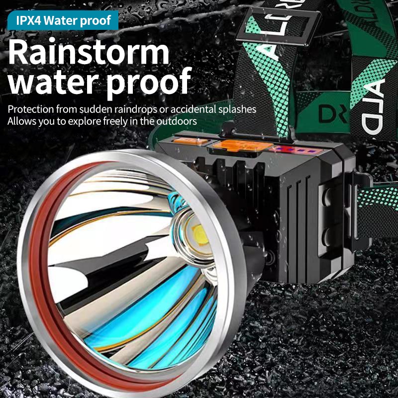 Đèn Pha Đội Đầu Siêu Sáng 10000M Màu Cam Siêu Sáng Có Thể Sạc Lại Dùng Trong Trường Hợp Khẩn Cấp