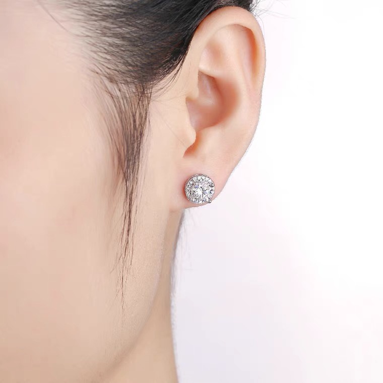 BÔNG TAI BẠC Ý 925 SWAROVSKI CRYSTAL DCEC08