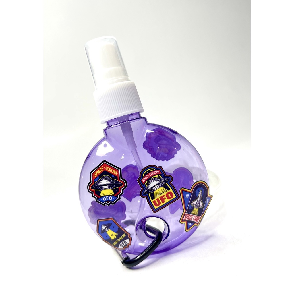 Bình xịt hình tròn 50ml tặng kèm sticker Nasa và móc treo tiện dụng