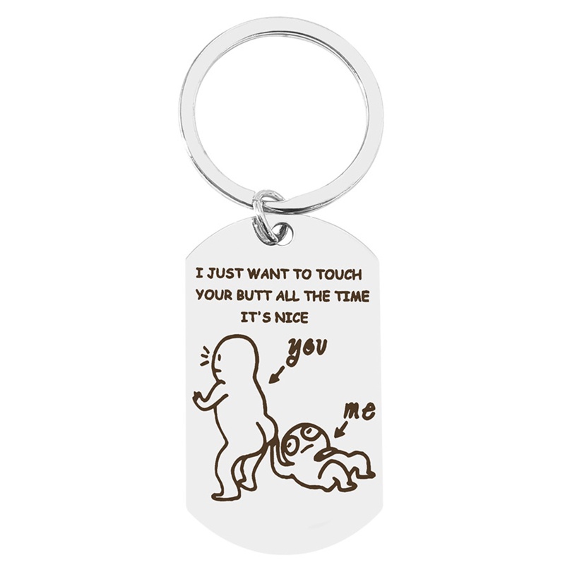 Móc Chìa Khóa Họa Tiết Vui Nhộn Cho Cặp Đôi / Bạn Trai