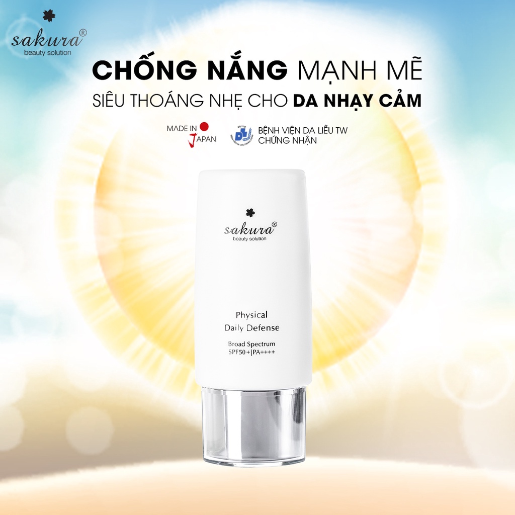 Kem chống nắng vật lý Sakura Physical Daily Defense SPF 50+ PA