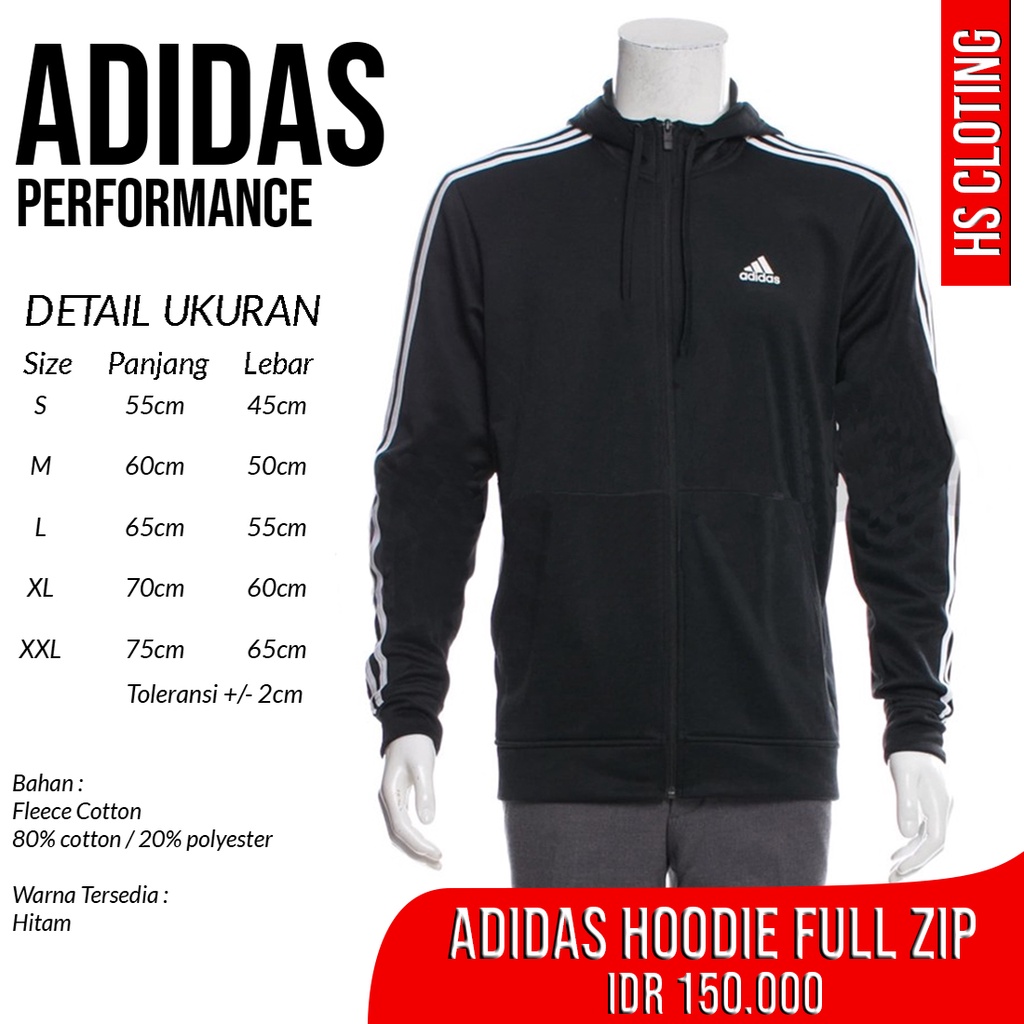 Áo khoác Hoodie adidas phối khóa kéo cá tính trẻ trung