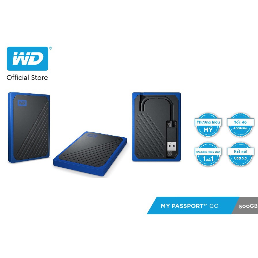 Ổ cứng WD My Passport Go 500GB | BigBuy360 - bigbuy360.vn