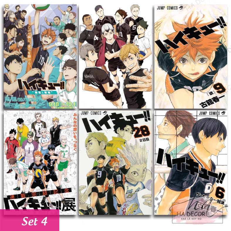 Combo 6 Tranh Poster Anime Haikyuu - Vua Bóng Chuyền  Áp phích anime manga trang trí phòng
