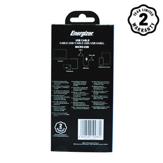 Cáp MicroUSB Energizer 2m màu đen - C11UBMCKBK4