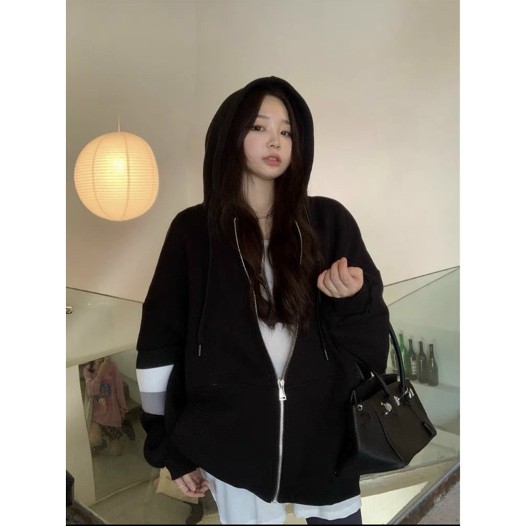 Áo Hoodie Nữ Phối Viền Tay Fom Rộng Tay Bồng Siêu Xinh Hợp THời Trang Phong Cách Mới Thời Trang hhp 2022
