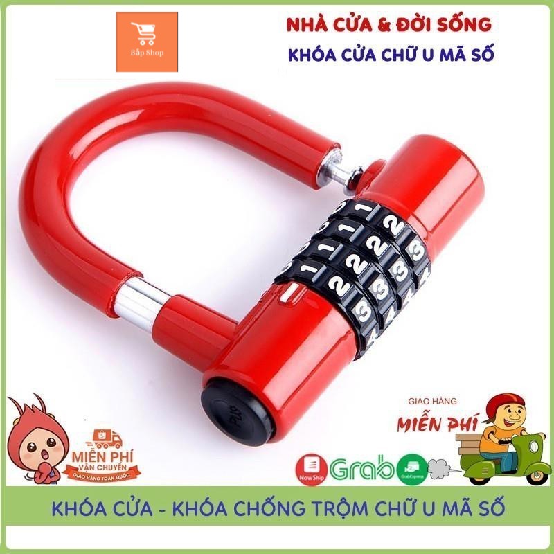 Khóa Chống Trộm, Khóa Cửa Chũ U Bằng Bảo Mật Bằng Mã Số An Toàn, Chống Cắt, Giao Màu Ngẫu Nhiên GiaDungTT