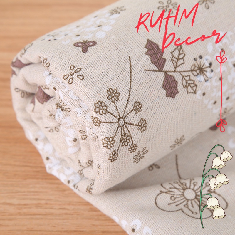 Khăn trải bàn caro cực đẹp cực rẻ - họa tiết Cẩm tú cầu trắng - KB-E02