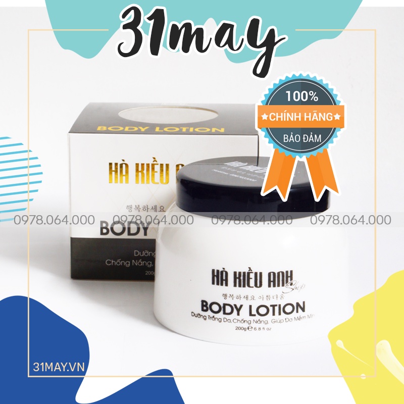 Kem Body Hà Kiều Anh Shop Chính Hãng - Kem Dưỡng Trắng Da 200g