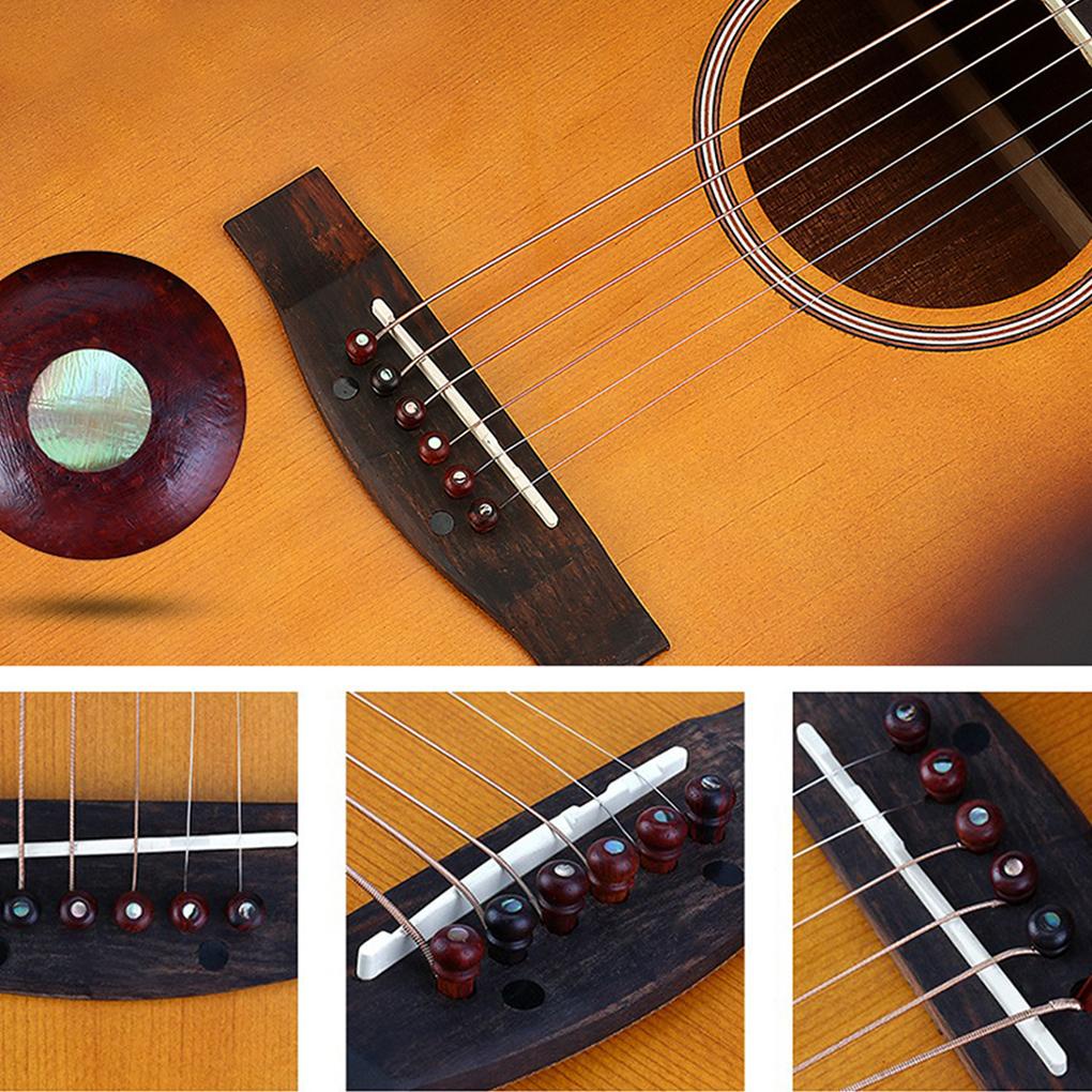 Set 6 Ngựa Đàn Guitar Bằng Gỗ Kèm Dụng Cụ Kéo Dây Đàn DIY