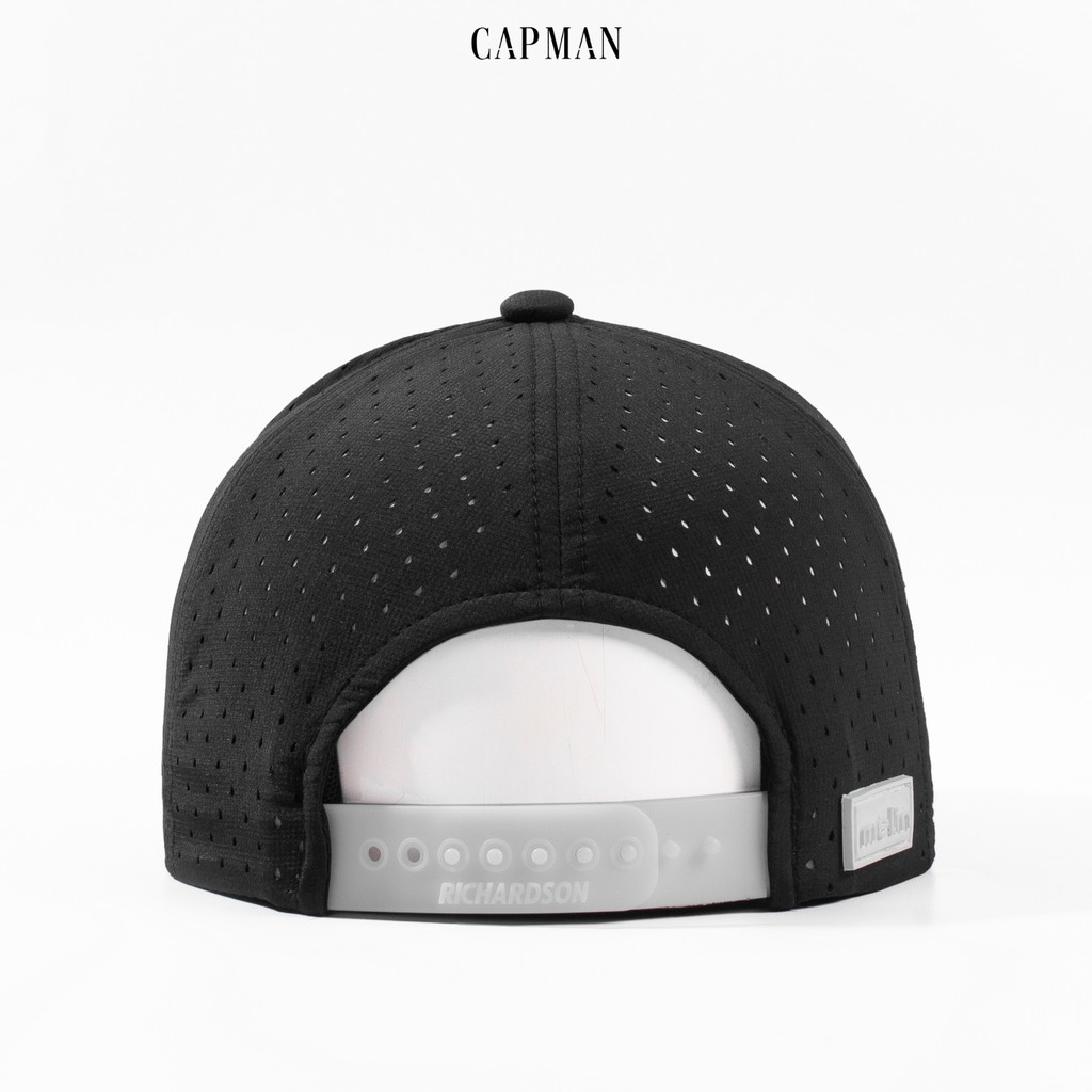 Mũ lưỡi trai CAPMAN chính hãng full box, nón kết nam snapback vải dù CM63 màu đen