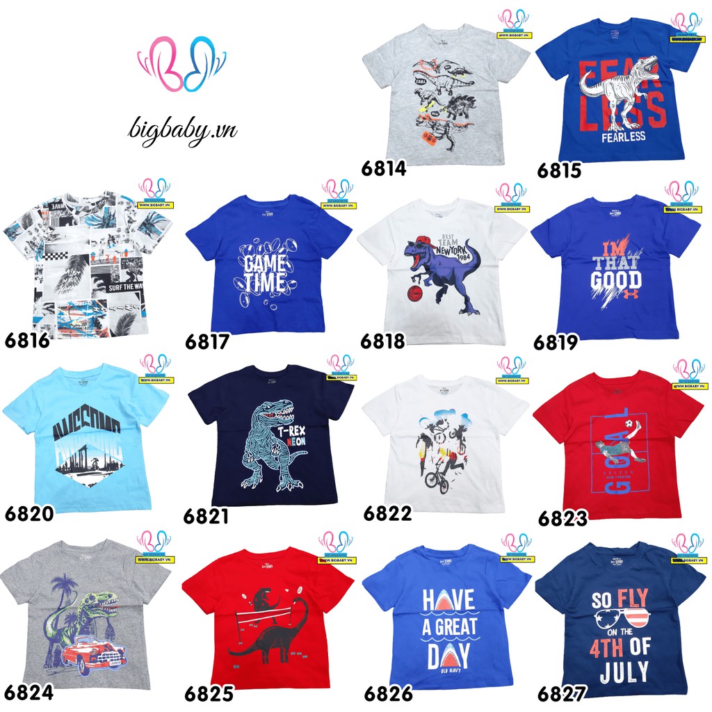 ÁO THUN TAY NGẮN BÉ TRAI SIZE ĐẠI NHIỀU MẪU CHO BÉ TỪ 17-45KG