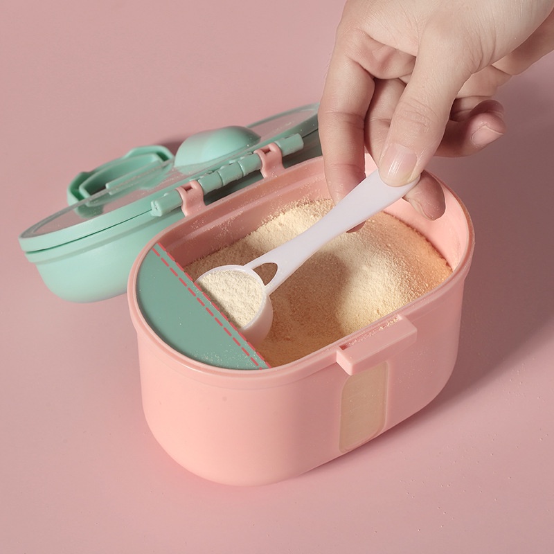 Hộp đựng sữa bột, đồ khô hình vương miện cao cấp hãng Baby Crown mẫu mới có vạch chia