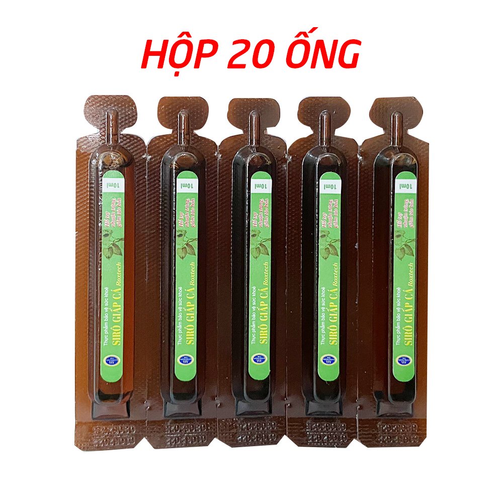 Siro cao diếp cá, cao rau má giúp nhuận tràng, giảm táo bón cho bé - 20 ống [Siro Giấp Cá Roxtech]